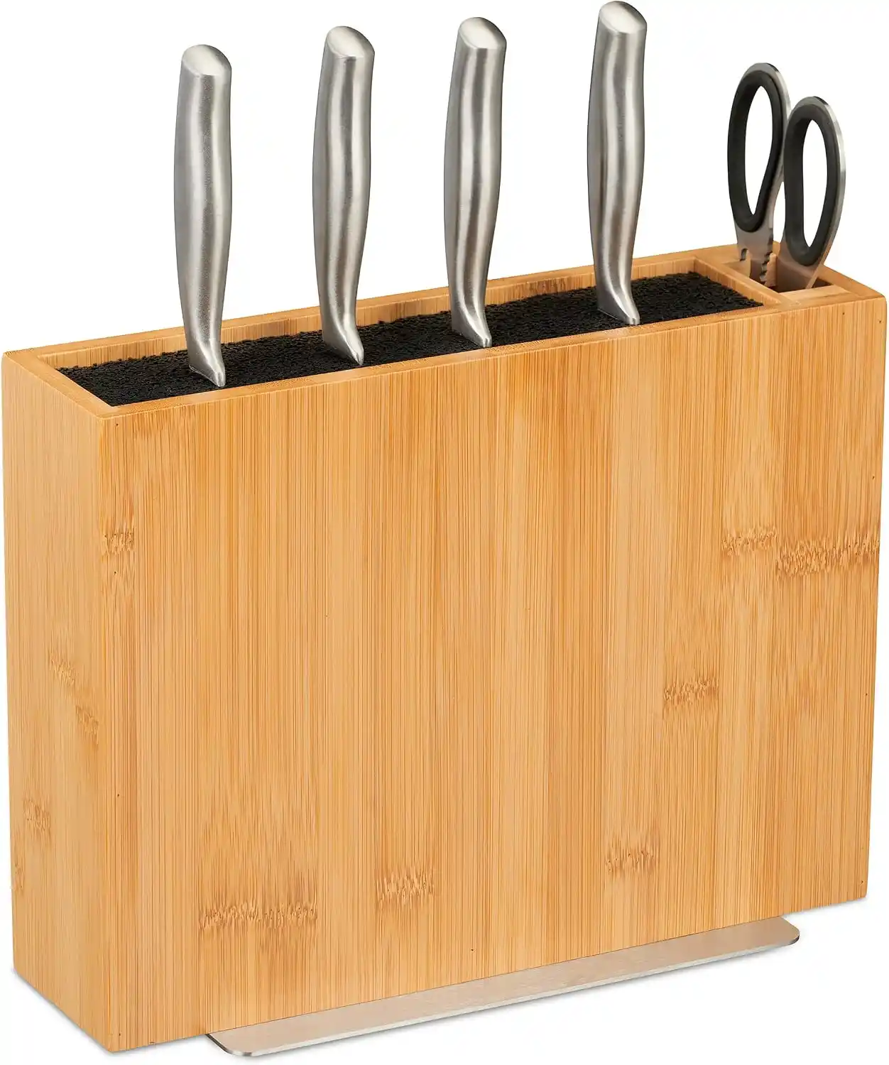 Bamboo Knife Block, Disassembles for Easy Cleaning